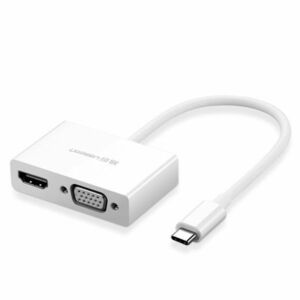 Ugreen MM123 adapter USB-C - HDMI / VGA, fehér (MM123) kép