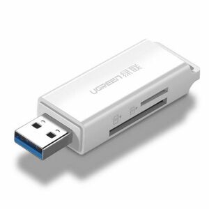 Ugreen CM104 USB kártyaolvasó SD / microSD, fehér (40753) kép