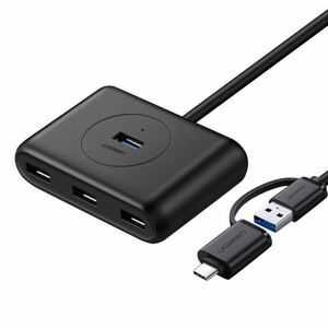 Ugreen CR113 HUB adapter 4x USB / USB-C 1m, fekete (CR113 40850) kép