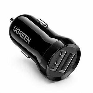 Ugreen autós töltő 2x USB 24W 4.8A, fekete kép