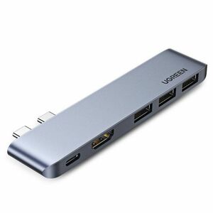 Ugreen HUB adapter MacBook Pro / Air, 2x USB-C / 3x USB 3.0 / HDMI, szürke (60559) kép