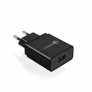 Ugreen CD122 USB hálózati töltő adapter QC 3.0 18W, fekete (70273) kép