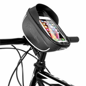 MG Bicycle Front kerékpár táska mobiltelefon tokkal 1L, fekete (WBB16BK) kép