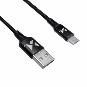 MG kábel USB / micro USB 2.4A 2m, fekete (WUC-M2B) kép