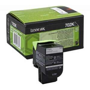Lexmark 702K 70C20K0 1000 oldal fekete eredeti toner kép