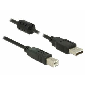 DeLOCK 5m, USB 2.0-A/USB 2.0-B USB kábel USB A USB B Fekete kép