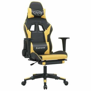 vidaXL Gamer szék - fekete-arany kép