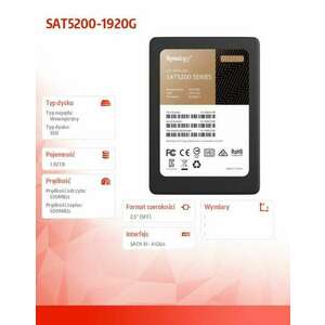 Synology SAT5200-1920G SSD meghajtó 2.5" 1920 GB Serial ATA III kép