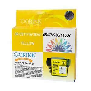 Brother CB11/LC980/LC1100XL tintapatron yellow ORINK kép