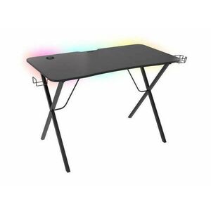 Genesis Holm 200 Gamer asztal RGB világítással, fekete kép