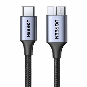 Cable USB-C to USB Micro B UGREEN 15231, 0.5m (black) kép