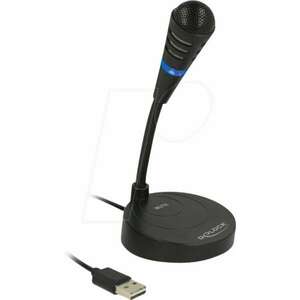 Delock USB mikrofon talppal és érintős némító gombbal kép