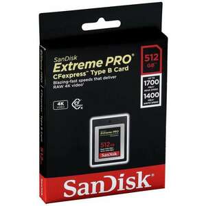 Sandisk 512GB Extreme Pro CFexpress memóriakártya kép