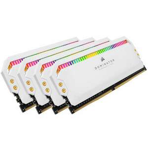 Corsair 32GB / 3200 Dominator Platinum RGB White DDR4 RAM KIT (4x8GB) kép