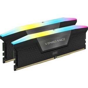 Corsair 32GB / 6200 Vengeance RGB Black DDR5 RAM KIT (2x16GB) kép