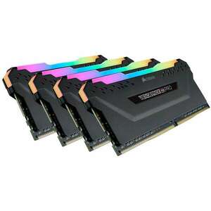 Corsair 64GB /3200 Vengeance RGB Pro Black DDR4 RAM KIT (4x16GB) kép