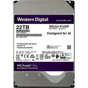 Western Digital 22TB Purple Pro SATA3 3.5" Szerver HDD kép