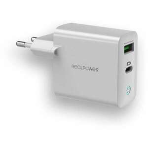 RealPower PB-20000PD Pro Power Bank 20000mAh - Ezüst (+ 65W USB-C... kép