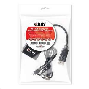 CLUB3D Displayport 1.2 - 2x Displayport HUB (CSV-6200) kép