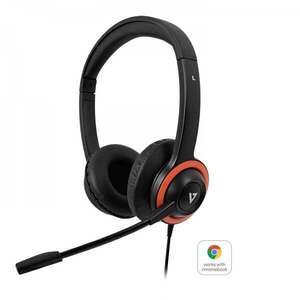 V7 HA530A Vezetékes Gyerek Headset - Fekete/Piros kép