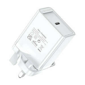 Vention FADW0-UK 1x USB Type-C UK Hálózati töltő - Fehér (20W) kép