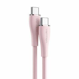 USB-C 2.0 USB-C 5A kábel Vention TAWPF 1m rózsaszín szilikon USB-... kép