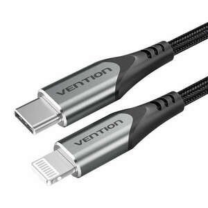 USB 2.0 to Lightning Cable Vention TACHH 2m Gray kép