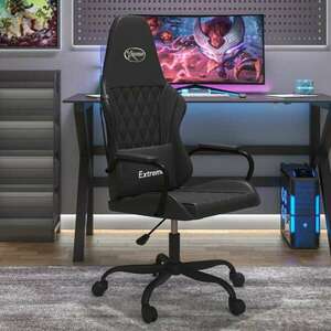 vidaXL fekete műbőr masszázs gamer-szék kép