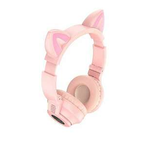 OEM Borofone BO18 Cicafüles Wireless fejhallgató - Rózsaszín kép