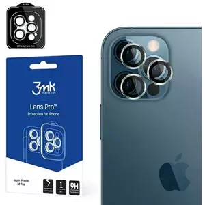 TEMPERED KIJELZŐVÉDŐ FÓLIA 3MK Lens Protection Pro iPhone 12 Pro Camera lens protection with mounting frame 1 pc. kép