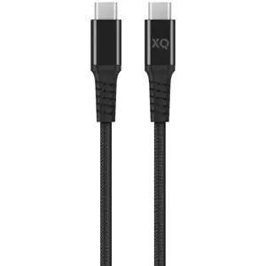 Kábel XQISIT NP Cotton braided USB-C to USB-C 3.1 200cm black (50840) kép