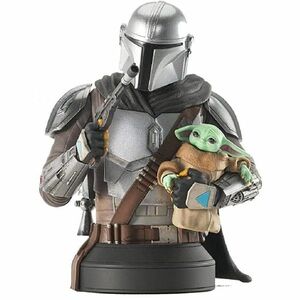 Gentle Giant - Star Wars The Mandalorian With Grogu 1/6 Scale Px Bust kép