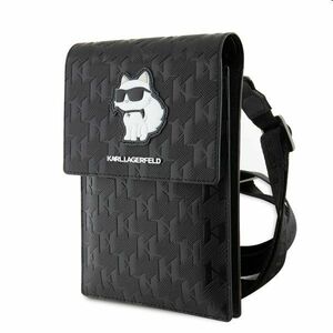 Karl Lagerfeld Saffiano Monogram Wallet Phone Bag Choupette NFT, fekete kép
