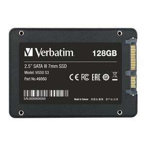 VERBATIM SSD (belső memória), 128GB, SATA 3, 430/560MB/s, VERBATI... kép