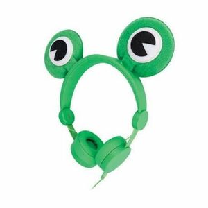 Setty Froggy vezetékes sztereó fejhallgató zöld békás kép