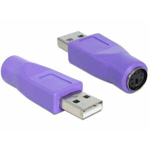 DeLOCK 65461 csatlakozó átlakító USB-A PS/2 Ibolya kép