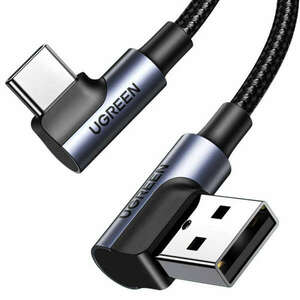 UGREEN US176 USB-C USB-A 2.0 Kábel, 3A, 3m (fekete) kép