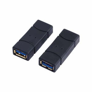 LogiLink USB 3.0 adapter, USB-A/F - USB-A/F, fekete kép