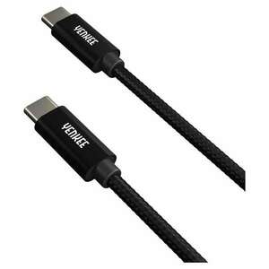Yenkee YCU C103 BK USB-C - USB-C adat-, és töltőkábel 3m fekete kép