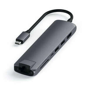 Satechi Aluminium Type-C Slim Multiport (1xHDMI 4K, 2x USB-A, 1x SD... kép