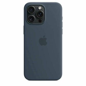 Apple iPhone 15 Pro Max Silicone Case w MagSafe - Storm Blue kép
