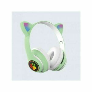 Cicafüles vezeték nélküli fejhallgató – zöld kép