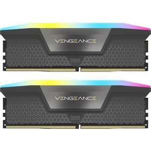 CORSAIR DDR5 6000MHz 32GB (2x16GB) AMD EXPO VENGEANCE RGB RAM, szürke kép
