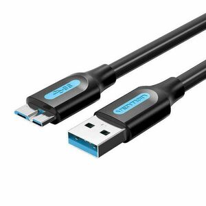 USB 3.0 A-Micro-B kábel Vention COPBD 0, 5m Fekete PVC kép