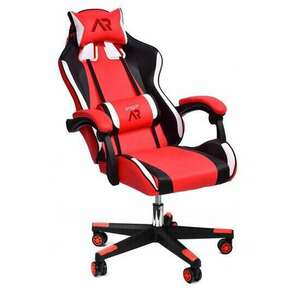 Gamer szék, Aragónia, deréktámlával, dönthető funkcióval, piros, ... kép