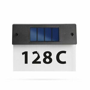 Szolár házszámfény - átlátszó plexi - hidegfehér LED - 18 x 20 cm kép