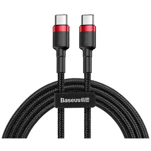 Kábel Baseus Cable Cafule USB-C PD PD 2.0 QC 3.0 60W 1m (black and red) (6953156285217) kép