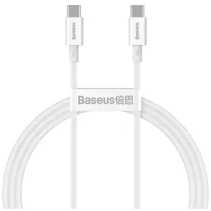 Kábel Baseus Superior Series Cable USB-C to USB-C, 100W, 1m (white) (6953156208452) kép