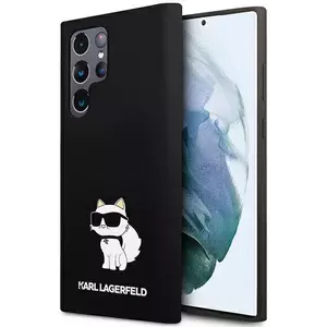Tok Karl Lagerfeld Samsung Galaxy S23 Ultra hardcase black Silicone Choupette (KLHCS23LSNCHBCK) kép