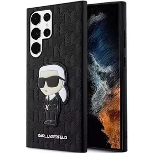 Tok Karl Lagerfeld Samsung Galaxy S23 Ultra hardcase black Saffiano Monogram Ikonik (KLHCS23LSAKLHKPK) kép